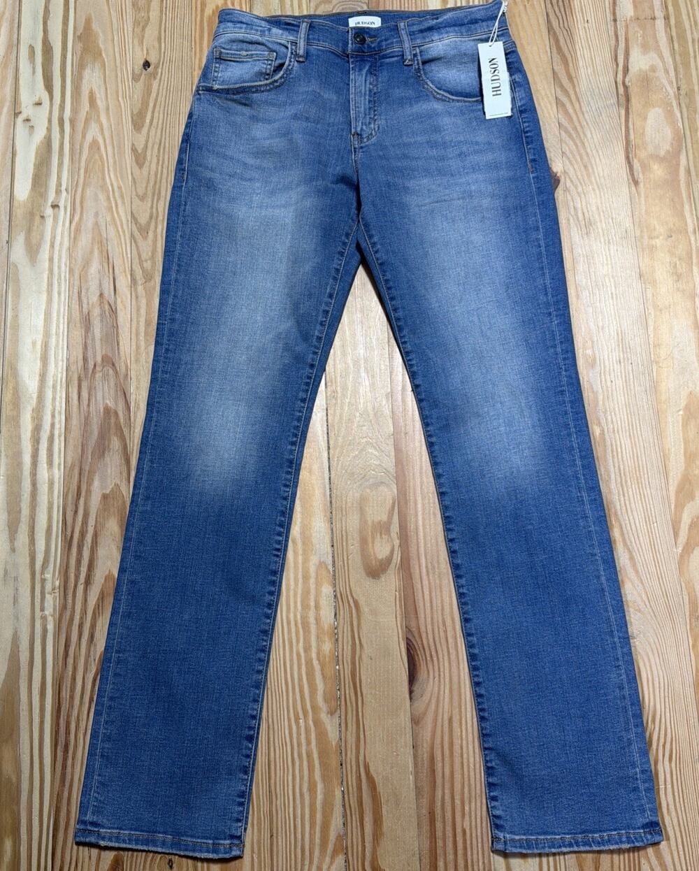 Hudson Jeans Mens 29x32 Byron Straight Stretch Blue Denim Medium Wash NWT